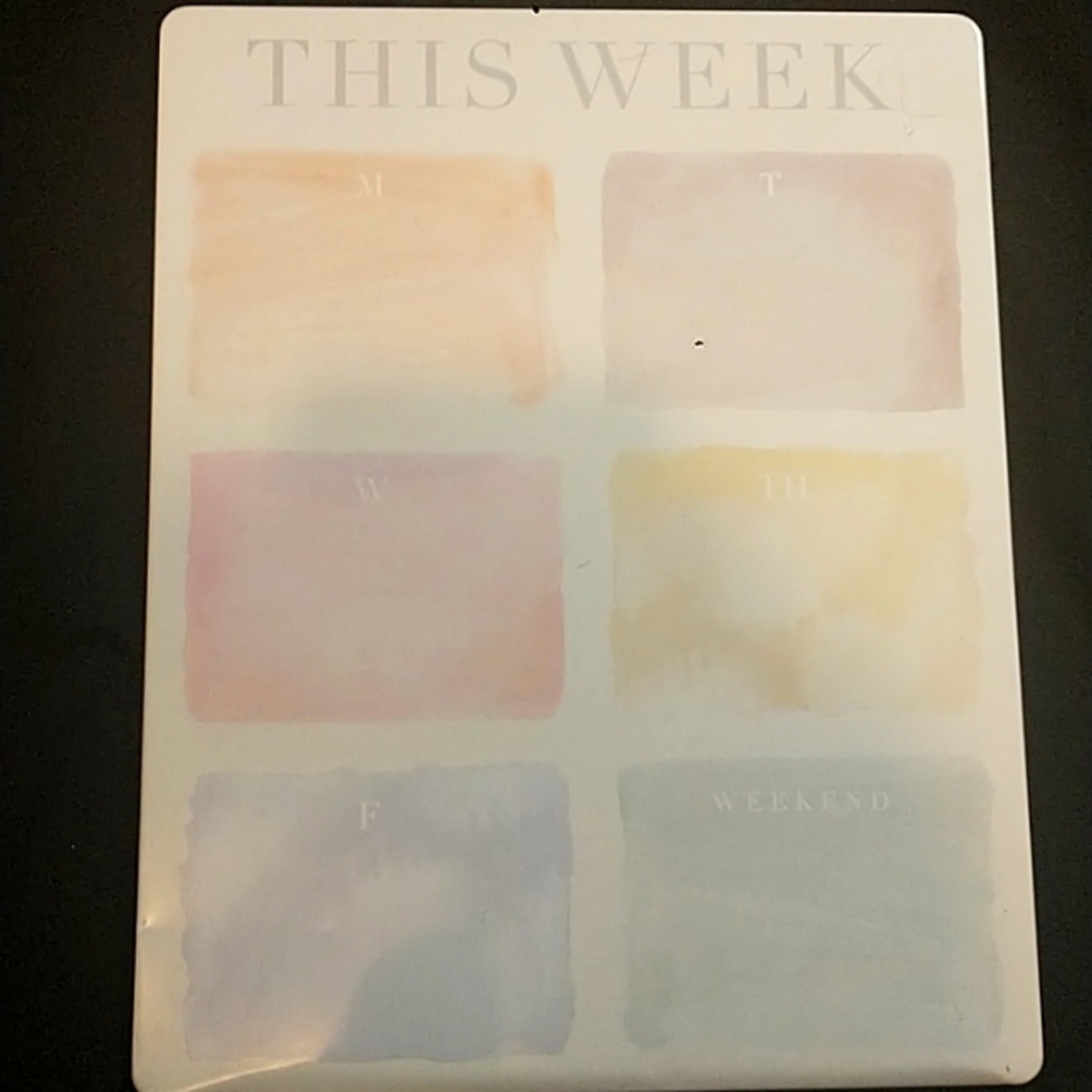 Dry erase board weekly planner